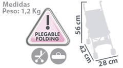 DeCuevas Коляска-трость для кукол с чехлом, серии 