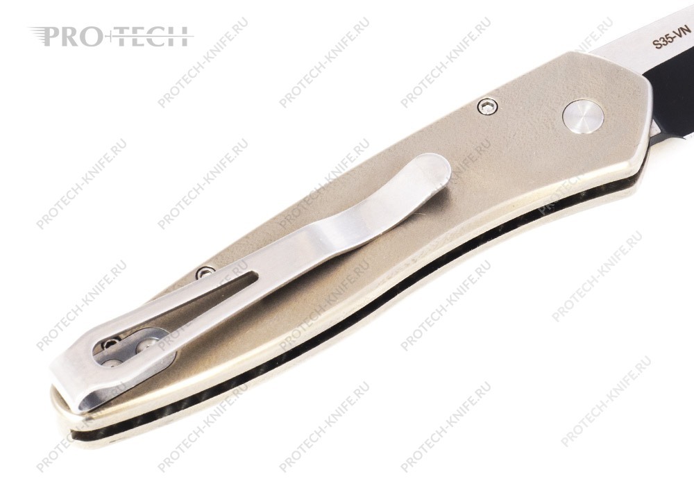 Нож Pro-Tech Newport Titanium Custom Abalone - фотография 