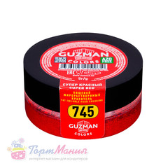 745 Супер Красный жирорастворимый краситель для шоколада 5 гр. Guzman