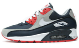Кроссовки Мужские Nike Air Max 90 Grey Blue White Red