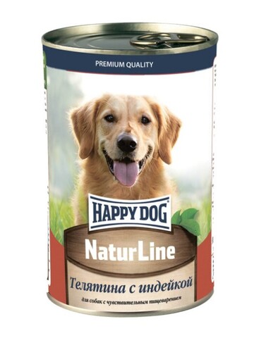 Консервы для собак  Happy Dog NatureLine (Телятина с индейкой)