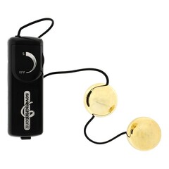 Вагинальные шарики с вибратором золотого цвета ORGASM VIBRATING BALL