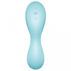 Вакуумный стимулятор с вибрацией Satisfyer Curvy Trinity 5+ голубой