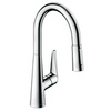 Смеситель для кухни с выдвижным изливом и лейкой Hansgrohe Talis S 72813000