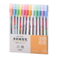 
          Ручка гелевая, Jiandan, цветные чернила, серия "Rainbow", меняет цвет линии, 12 шт