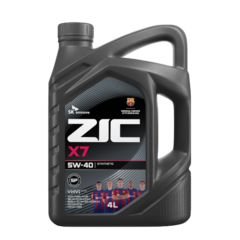 Масло моторное синтетическое ZIC Х7 5w40 API SN/CF 4л