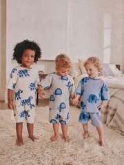 Пижама для мальчика Next AJ4-841, 3 шт., Синий, Бежевый