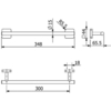 Kludi 2596205 Kludi 25 962 05 VELA S держатель для полотенец, L = 300 мм хром