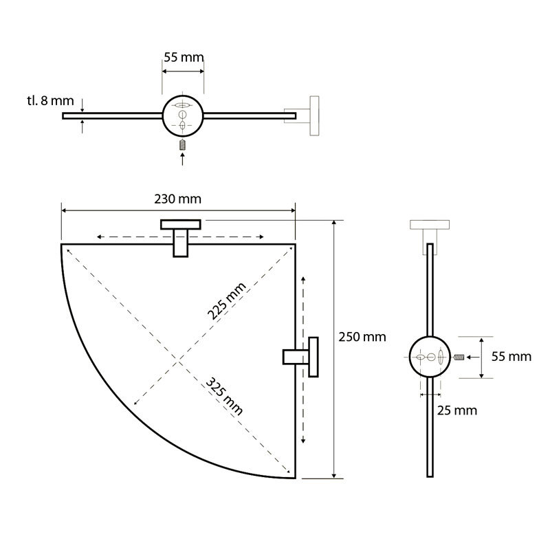 полка для душевой Bemeta нержавейка