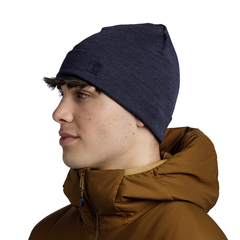 Теплая шерстяная шапка Buff Merino Heavyweight Hat Solid Night Blue