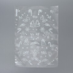 Пакет пропиленовый, Новогодние сладости, Прозрачный, 12,5*18 см, 10 шт.