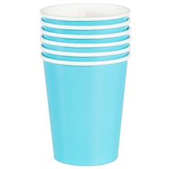 Стаканы однотонные, Голубой, 250 мл, 6 шт.