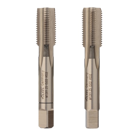 Метчик М12х1,25 (Комплект 2шт) DIN2181 HSSE 6h 70мм a=7,0 Volkel 56346