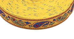 Тесьма жаккард 1852, рис. 9061, ш. 2,3 см, жёлтый