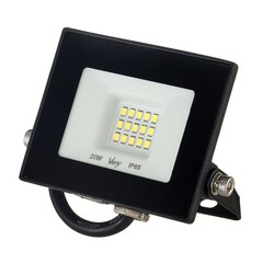 Прожектор светодиодный 20Вт, IP65, 6500K, черный (Very) 89-0-652