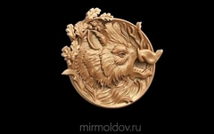 Силиконовый молд Кабан (медальон) № 0471