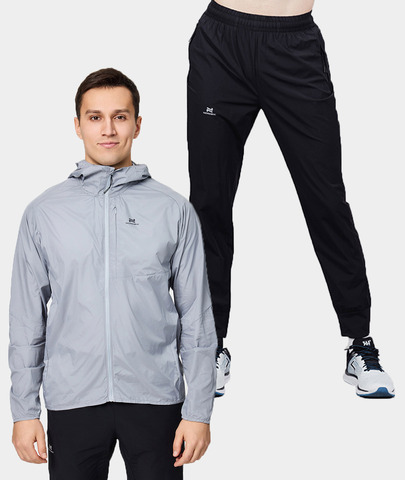 Костюм мужской беговой Nordski Easy Run Pro Light Grey/Black
