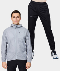 Костюм мужской беговой Nordski Easy Run Pro Light Grey/Black
