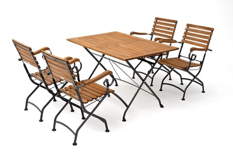 Обеденный комплект Joygarden ЛАТА М стулья с подлокотниками, коричневый