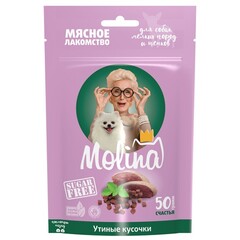 Лакомство для собак мелких пород и щенков, утиные кусочки, 50 г