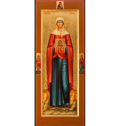 Икона святая Аглаида на дереве на левкасе с иконой святого Вонифатия мастерская Иконный Дом