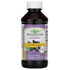 Nature's Way, Sambucus для детей, стандартизированный экстракт бузины, оригинальный сироп, 120 мл (4 жидких унций)
