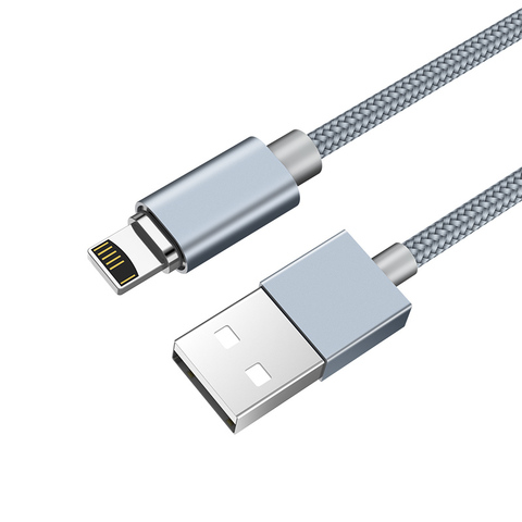 Кабель USB - Lightning 2A магнитный Hoco U40A 1м (100 см) (Серый)