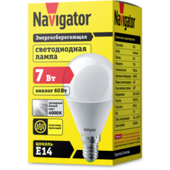 Лампа Navigator 94 468 NLL G45 7W 230 4K E14