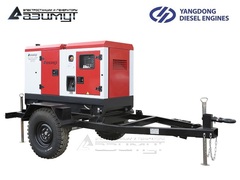 Дизельный генератор Азимут ЭД-10С-Т400-2РКМ55 Yangdong на шасси в кожухе с автозапуском