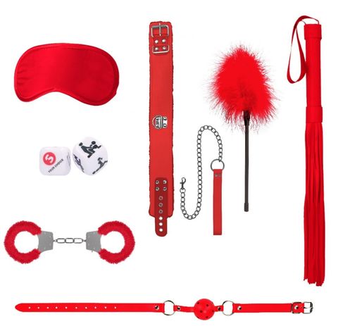 Красный игровой набор Introductory Bondage Kit №6 - Shots Media BV Ouch! OU369RED