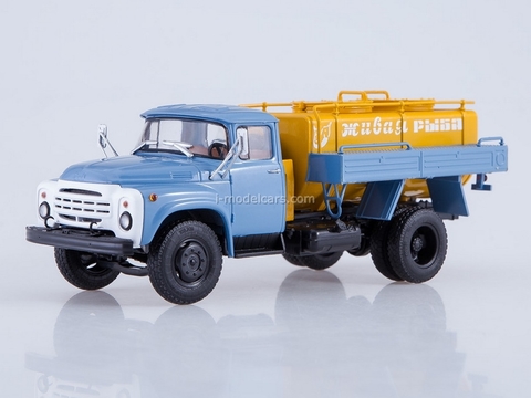 ZIL-130 ATSZHR Tanker Live Fish blue-yellow 1:43 AutoHistory