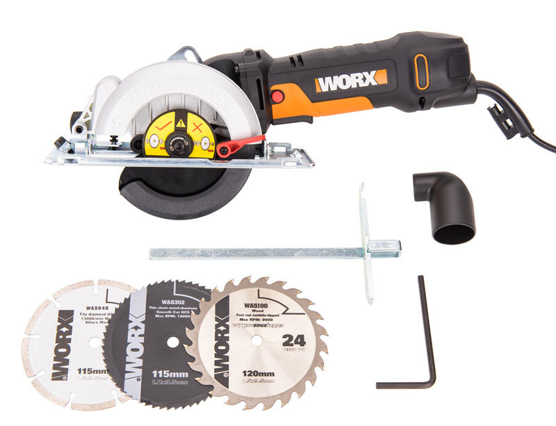 Дисковая пила компактная WORX WX439, 480 Вт, 120 мм, кейс