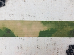 Резинка вязаная принт камуфляж мох 15 гр/м, ш. 2,5 см