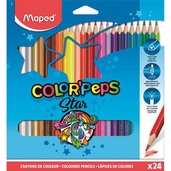 Карандаши цветные Maped 24 цвета трехгранные