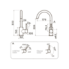 Смеситель для кухни с подводкой для фильтра Omoikiri Shinagawa 2 Plus-BN 4994339