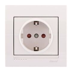 DERIY 702 0202 124 Розетка с защитой от дет.бел (10шт)