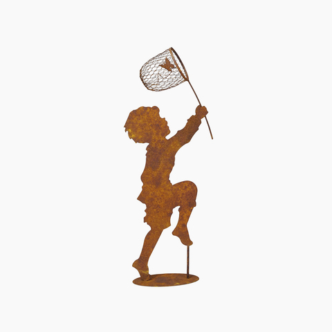 Декор металлический «Мальчик с сачком»