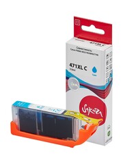 Струйный картридж Sakura 0347C001 (471XL C) для Canon PIXMA MG5740, 6840, 7740, водорастворимый тип чернил, голубой, 10,8 мл., 680 к.