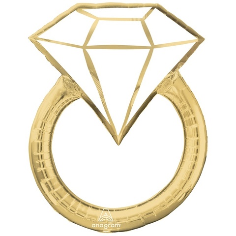 А Фигура, Кольцо с бриллиантом, Золото, 24