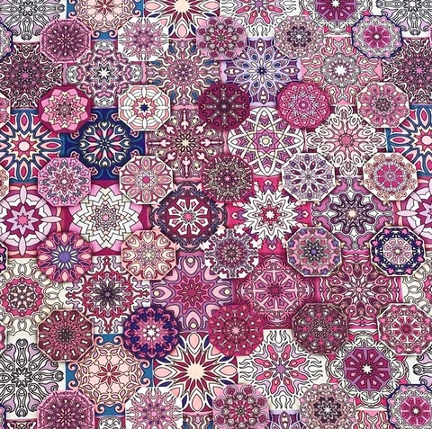 МАЛИНОВЫЙ МАРРАКЕШ, 100% хлопок Handmade Fabrics