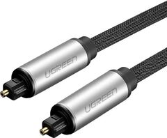 Кабель UGREEN AV108 (10542) Toslink Optical Audio Cable, 1,5м, серебристо-черный