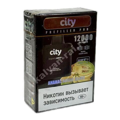Картридж City Energy Pro URT - Ананас Банан Дыня 12000 затяжек