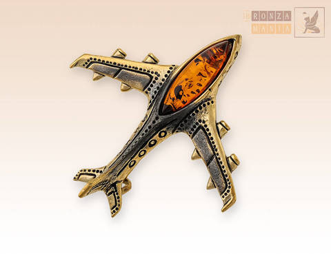 брошь Самолет