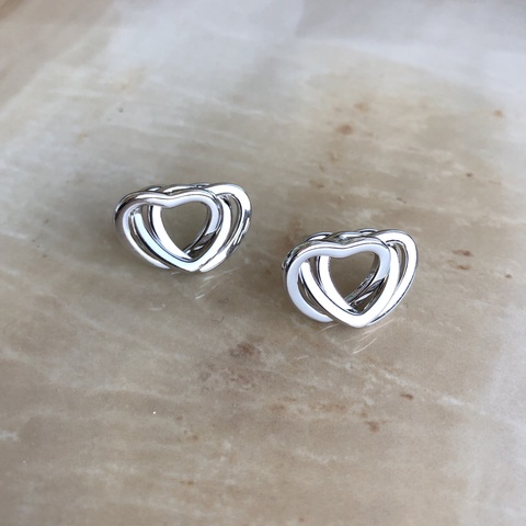 Серьги Трисе, серебряный цвет