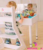 Растущий стульчик MYPLAYROOM™ к песочнице, белый 7