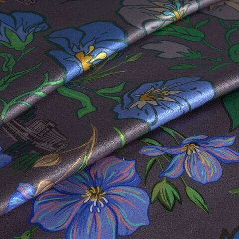 Наволочка 50x70 Mollen Лен цветет графитно-серая