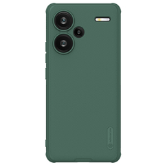 Усиленный двухкомпонентный чехол зеленого цвета (Deep Green) от Nillkin для Xiaomi Redmi Note 13 Pro+ Плюс 5G, серия Super Frosted Shield Pro