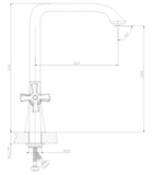 Смеситель для кухни c поворотным изливом Z02-70U