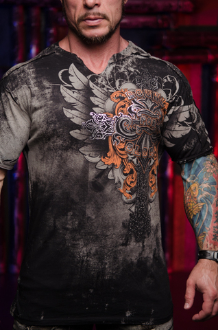 Xtreme Couture | Футболка мужская SALVATION X1823I от Affliction принт спереди