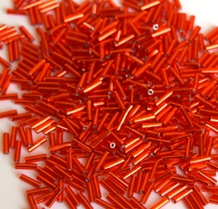 Стеклярус 6мм Миюки, 0010 Flame Red Silver Lined